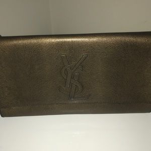 YSL Saint Laurent Gold Clutch for Sale